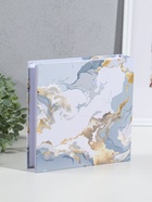 Фотоальбом на 200 фото 10х15 см "Бело-серый мрамор" бумажные листы 5х22х22 см  (артикул 10962745)  большой выбор товаров оптом и в розницу по низким ценам с доставкой