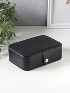 Шкатулка кожзам для украшений "Матовая гладь" чёрная 16,5х11,5х5,5 см  (артикул 10963201)  большой выбор товаров оптом и в розницу по низким ценам с доставкой