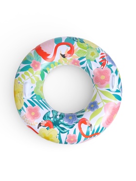 Круг для плавания «Тропики», надувной, d=95 см, от 3 лет, с ручками, разноцветный