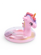Круг для плавания «Единорог», надувной, d=65 см, от 3 лет, с ручками, розовый - фото 809618238