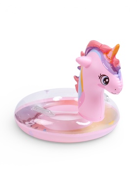 Круг для плавания «Единорог», надувной, d=65 см, от 3 лет, с ручками, розовый
