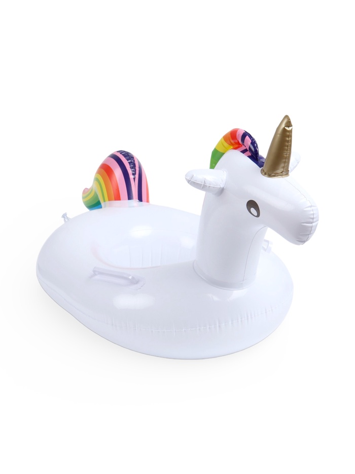 Круг для плавания «Единорог», надувной, d=65 см, от 3 лет, с ручками, с сиденьем, белый - Фото 1