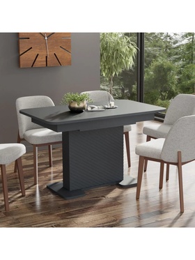 Стол кухонный раздвижной «Урания», 1240(1540)×750×760 мм, столешница 22 мм, цвет графит