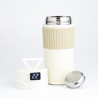 УЦЕНКА Термокружка TAKE IT EASY New design, 400 мл, сохраняет тепло 12 ч, термометр, сито, бежевый - Фото 2