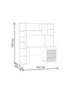 Стол компьютерный Комфорт 12.95 N дуб сонома /  темно-серый - фото 122966979