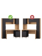 Стол компьютерный Комфорт 12.95 N дуб сонома /  темно-серый - фото 122966986