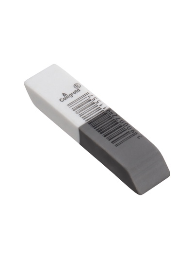 Набор ластиков 10 штук, комбинированные, скошенные, 60×15×6 мм, бело-серые