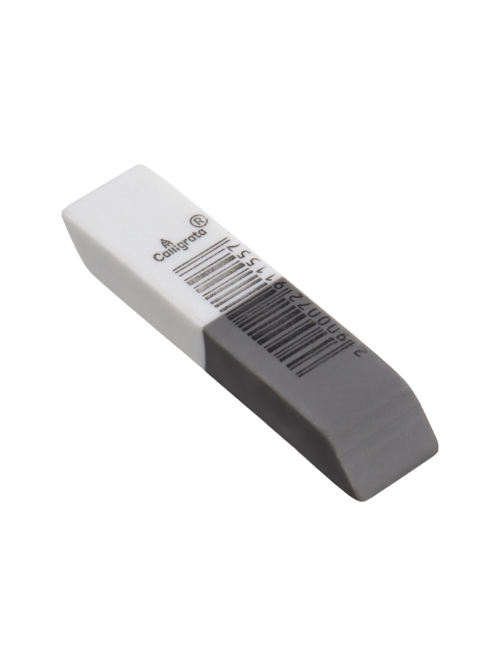 Набор ластиков 10 штук, комбинированные, скошенные, 60×15×6 мм, бело-серые