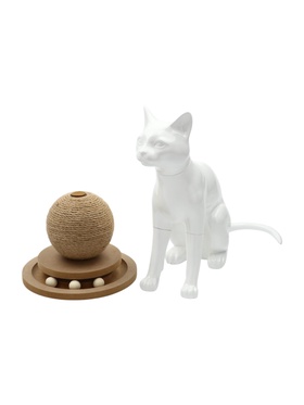 Когтеточка-шар «Шасси-Шар», 20×20 см × 18.5 см, с игрушкой