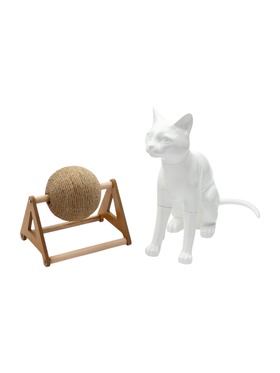 Когтеточка-шар «Кручу-Шар», 20×17×22 см, на подставке