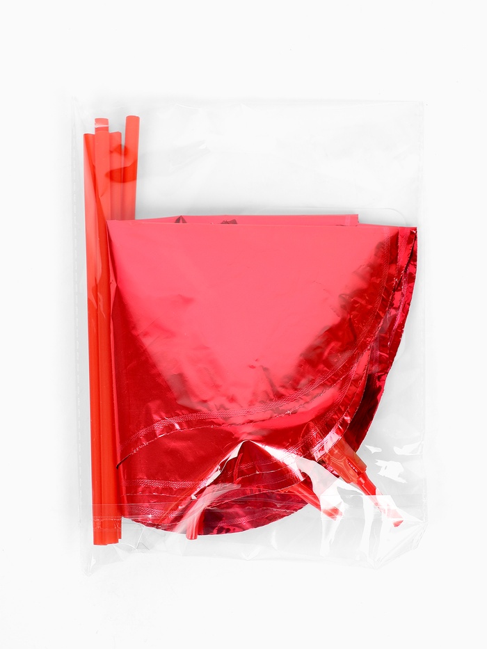 Воздушный шар фольгированный сердце с палочкой 10