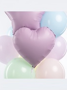 Воздушный шар фольгированный 18" «Сердце», сиреневый сатин, набор 5 шт.  (артикул 10967986)  большой выбор товаров оптом и в розницу по низким ценам с доставкой