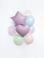 Воздушный шар фольгированный 18" «Сердце», сиреневый сатин, набор 5 шт.  (артикул 10967986)  большой выбор товаров оптом и в розницу по низким ценам с доставкой