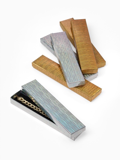 Набор подарочных коробочек 6 шт. под браслет, цепочку, часы«Голография», 21×4 см, (полезная часть 20.3×3.7 см), цвет МИКС