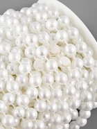 УЦЕНКА Жемчуг на нитях круглый 8 мм × 10 ±1ярд белый пластик бобина АУ - Фото 4