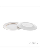 УЦЕНКА Набор посуды WY Grace, 18 предметов: 6 тарелок d=25.5 см, 6 тарелок d=20.5 см, 6 глубоких тарелок 350 мл, d=23 см, фарфор, белый - Фото 6