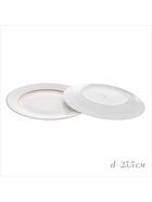 УЦЕНКА Набор посуды WY Grace, 18 предметов: 6 тарелок d=25.5 см, 6 тарелок d=20.5 см, 6 глубоких тарелок 350 мл, d=23 см, фарфор, белый - Фото 7