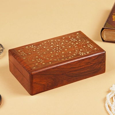 УЦЕНКА Шкатулка «Узор» дерево 20×13×6 см