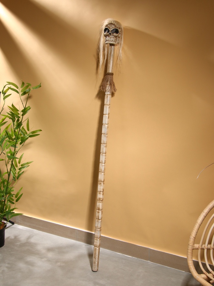 УЦЕНКА Посох «Череп» 160 см, дерево - Фото 1
