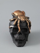 УЦЕНКА Шкатулка с крышкой "Череп" 10х8х10 см, черный - Фото 2