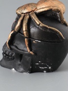 УЦЕНКА Шкатулка с крышкой "Череп" 10х8х10 см, черный - Фото 8