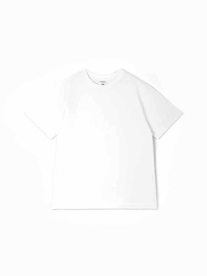 Футболка детская оверсайз MINAKU, однотонная, белая, рост 158 см - Фото 1