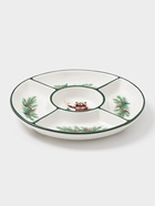 УЦЕНКА Менажница новогодняя Доляна «Сказки зимнего леса», 5 секций, d=25.5×3.1 см, доломит, белая - Фото 4