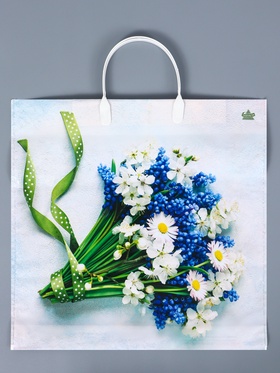 Пакет «Лирический» полиэтиленовый с пластиковой ручкой, 36×37 см, 100 мкм