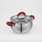 УЦЕНКА Кастрюля Доляна «Вернер», 1.9 л, d=16 см, с крышкой, капсульное дно, индукция, нержавеющая сталь, хромированная - Фото 1