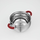 УЦЕНКА Кастрюля Доляна «Вернер», 1.9 л, d=16 см, с крышкой, капсульное дно, индукция, нержавеющая сталь, хромированная - Фото 4