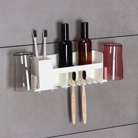 {{photo.Alt || photo.Description || 'УЦЕНКА Держатель для зубных щеток с 2 стаканами, на липучках, белый'}}