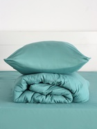 Постельное бельё 1.5-спальное «Монро», полисатин, цвет малахит - Фото 6