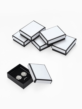 Набор коробочек подарочных 6 шт. под набор «Стиль», 7×9 см, (полезная часть 8.3×6.4 см), чёрно-белый