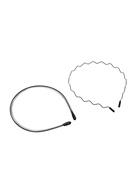 Ободок для волос "Амелия" (набор 2 шт) волна, чёрный  (артикул 10981278)  большой выбор товаров оптом и в розницу по низким ценам с доставкой