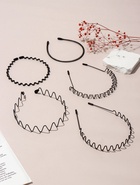 Ободок для волос "Амелия" (набор 5 шт) геометрия, чёрный  (артикул 10981281)  большой выбор товаров оптом и в розницу по низким ценам с доставкой