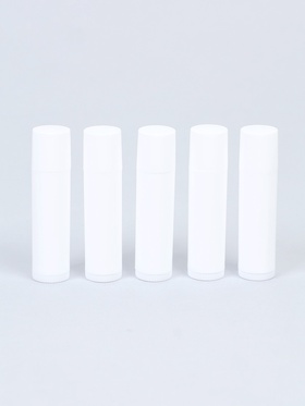Туба для помады 5 мл, набор 5 штук, белая