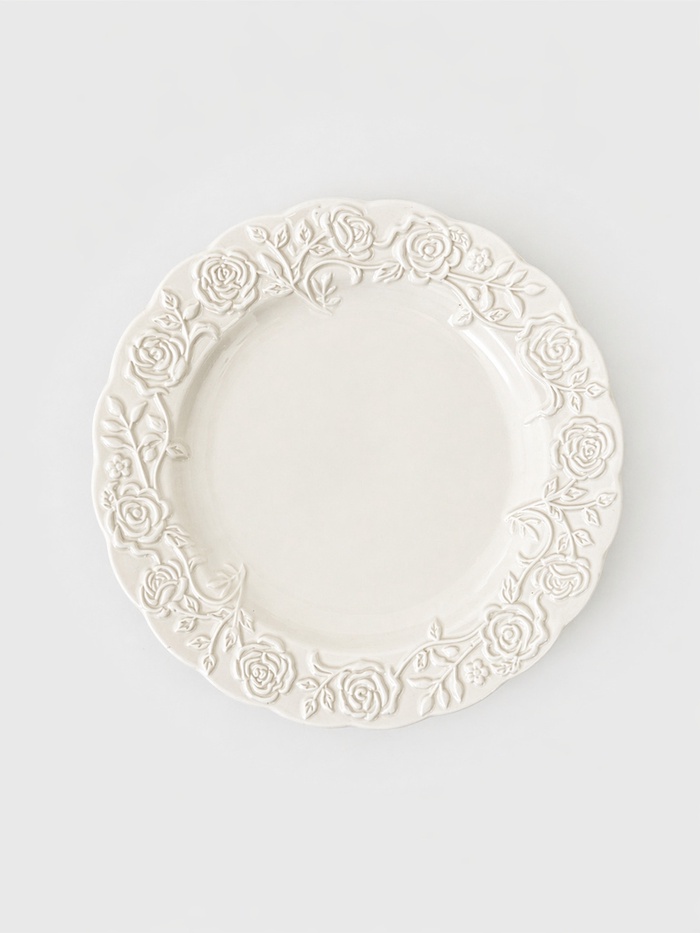 Тарелка Garden rose, d=15 см, фарфор, белая
