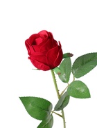 Цветы искусственные "Роза Лакерия бархат" d-4,5 см 48,5 см, красный  (артикул 10970079)  большой выбор товаров оптом и в розницу по низким ценам с доставкой