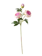 Цветы искусственные "Пион Бьорг" d-8,5 см 65 см, бело-сиреневый  (артикул 10970084)  большой выбор товаров оптом и в розницу по низким ценам с доставкой