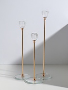 Подсвечник стекло, металл "Чаша-кристалл" d=2,2 см набор 3 шт h=23, 27,5 и 32,5 см  (артикул 10937305)  большой выбор товаров оптом и в розницу по низким ценам с доставкой