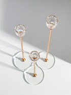 Подсвечник стекло, металл "Чаша-кристалл" d=2,2 см набор 3 шт h=23, 27,5 и 32,5 см  (артикул 10937305)  большой выбор товаров оптом и в розницу по низким ценам с доставкой