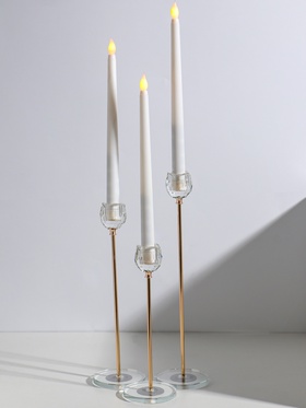 Подсвечник стекло, металл 