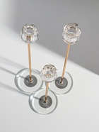 Подсвечник стекло, металл "Бутон-кристалл" d=2,2 см набор 3 шт h=23, 27,5 и 32,5 см  (артикул 10937306)  большой выбор товаров оптом и в розницу по низким ценам с доставкой