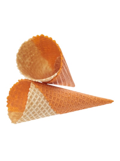 Вафельный рожок «Стандарт», естественный край, оранжевый, 345 шт.