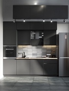 УЦЕНКА Кухонный гарнитур в потолок 2400 Виктория, Графит - Фото 1