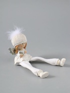 УЦЕНКА Сувенир полистоун «Ангелочек в белом наряде, в шапке с пухом» сидит 6×4×15 см - Фото 5