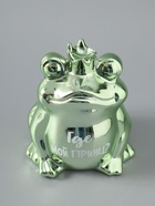 УЦЕНКА Копилка керамика "Зелёная лягушка - Где мой принц?" 12х10,5х15 см - Фото 2