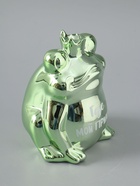 УЦЕНКА Копилка керамика "Зелёная лягушка - Где мой принц?" 12х10,5х15 см - Фото 3