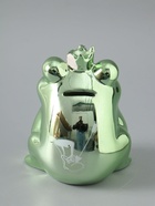 УЦЕНКА Копилка керамика "Зелёная лягушка - Где мой принц?" 12х10,5х15 см - Фото 4