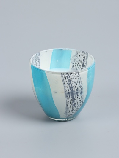 УЦЕНКА Свеча ароматическая в стеклянном подсвечнике 85 г, вода